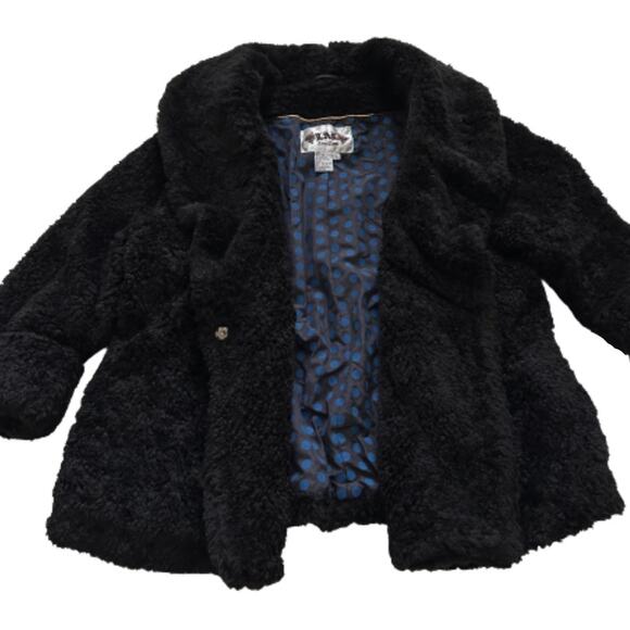 LAL Coat Black Faux Fur Teddy Shawl Collar Pockets Jacket Coat Size Large NEW - Picture 13 of 13